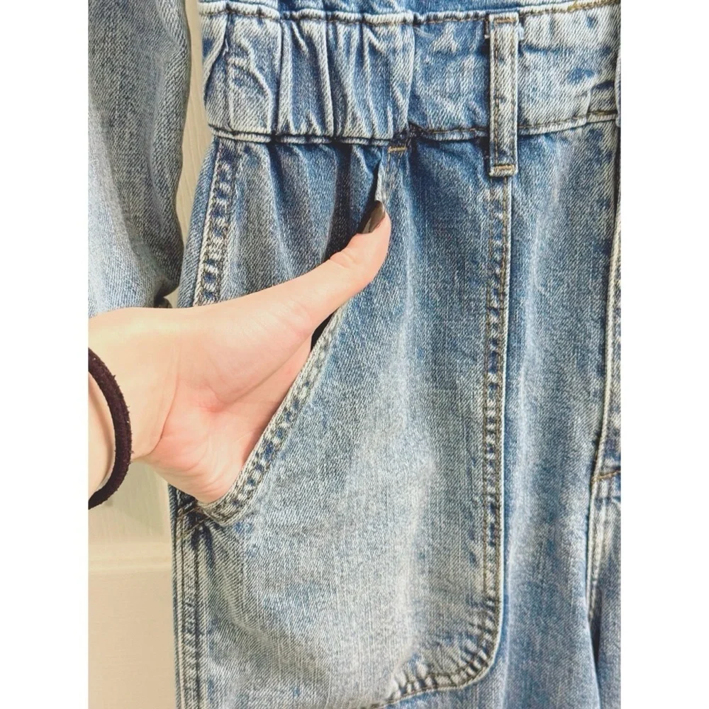 Universal Thread Long Sleeve Utility Baggy Denim Jumpsuit